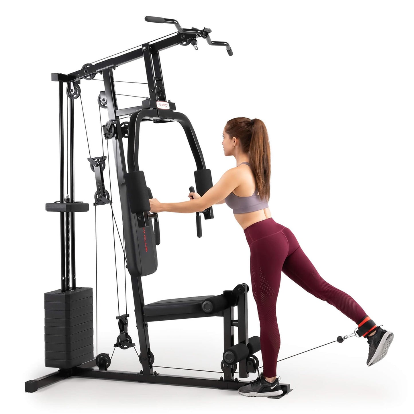 Marcy Multistation MKM-81030 - Upper Pulley - Adjustable Weight Stack 45 kg - Leg Developer - Maximum User Weight 136 kg