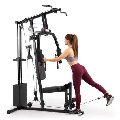 Marcy Multistation MKM-81030 - Upper Pulley - Adjustable Weight Stack 45 kg - Leg Developer - Maximum User Weight 136 kg