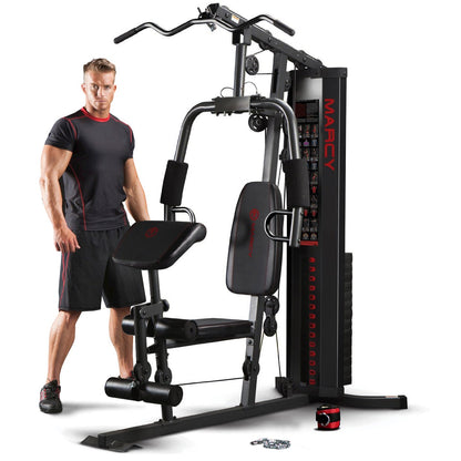 Marcy Eclipse HG3000 Compact Home Gym with Weight Stack, 68 kg