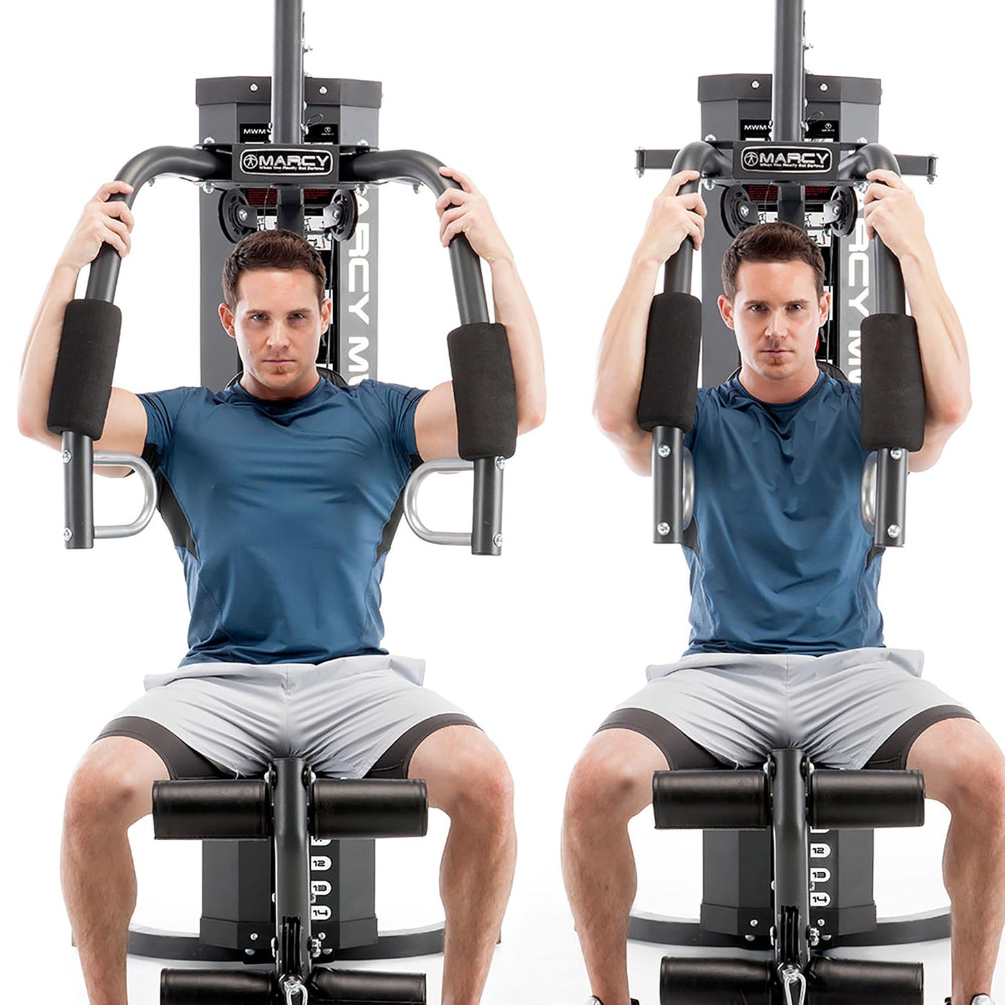 Marcy MWM-4965 All-in-One Home Multi Gym – 68kg Weight Stack with Pulley, Arm & Leg Developer for Weightlifting and Bodybuilding, 300 lbs Capacity